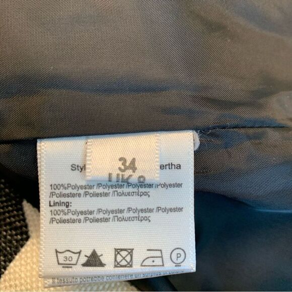 NUMPH black cream Bertha houndstooth geometric print blazer jacket Sz UK 8 NWOT - Picture 12 of 15